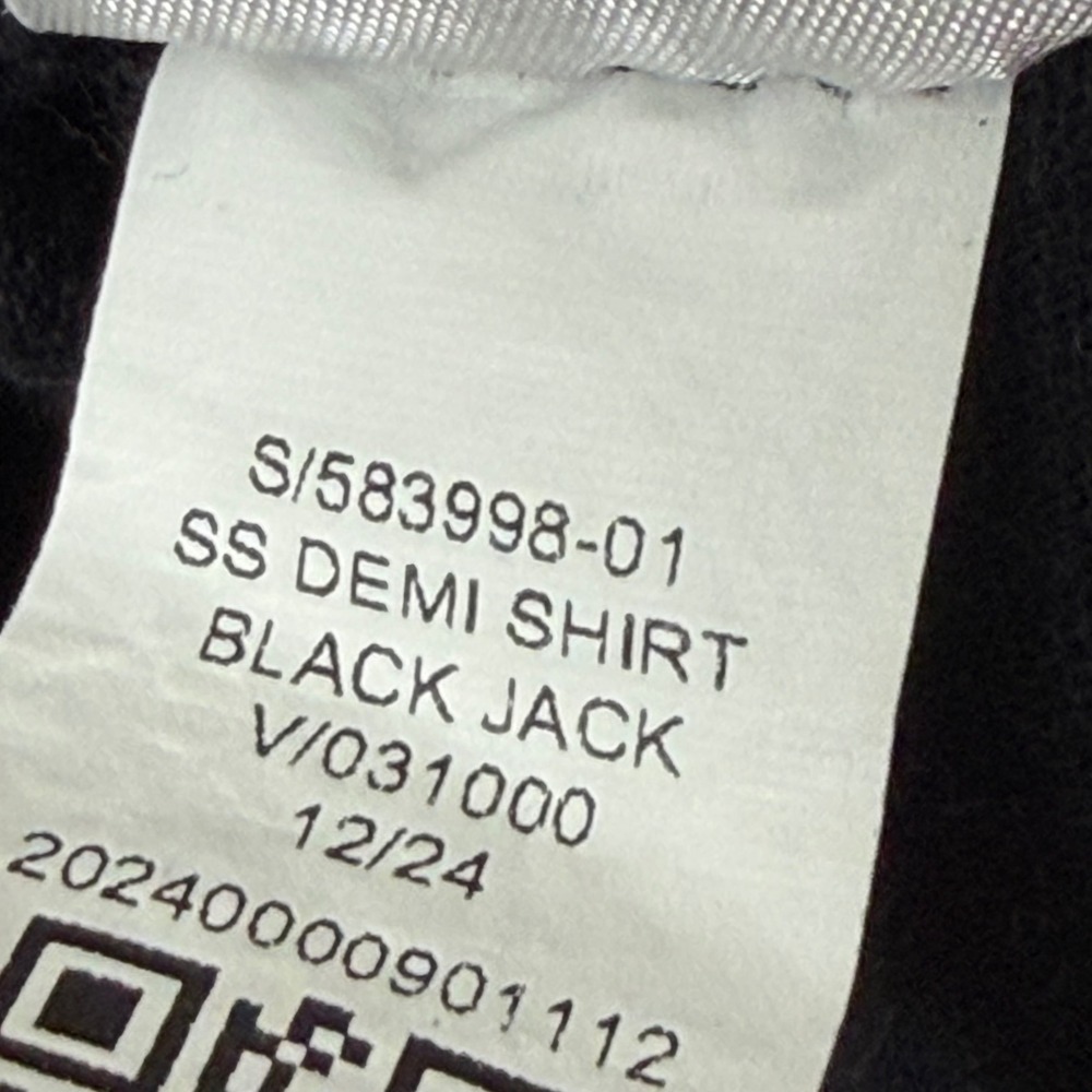 Old Navy Gauze Demi Shirt Womens XS Tall Black Short Sleeve Button Front Preppy - Picture 8 of 8